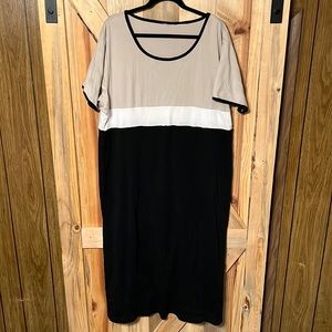 2X block dress